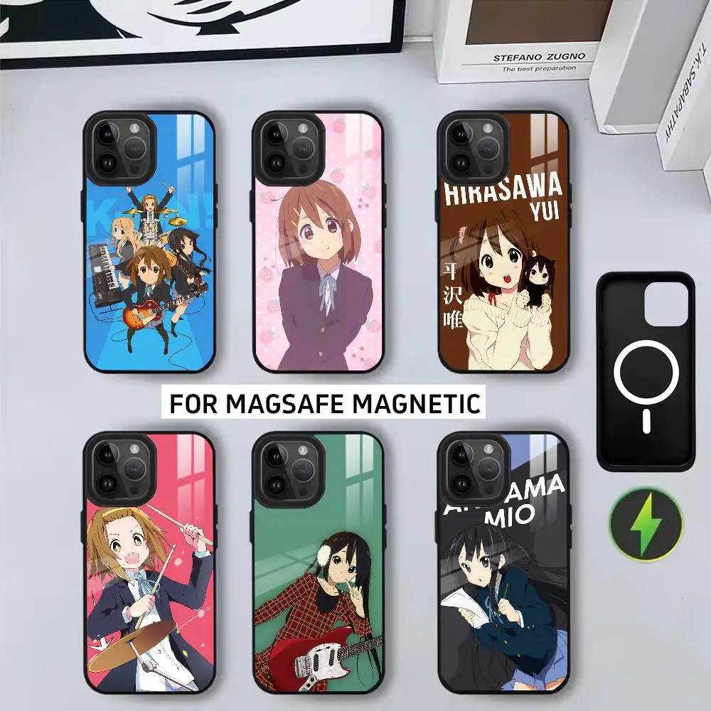 

K-K-ON Music girls Phone Case For iPhone17,16,15,14,13,12,11 Plus,Pro Magnetic For Magsafe Wireless Charging