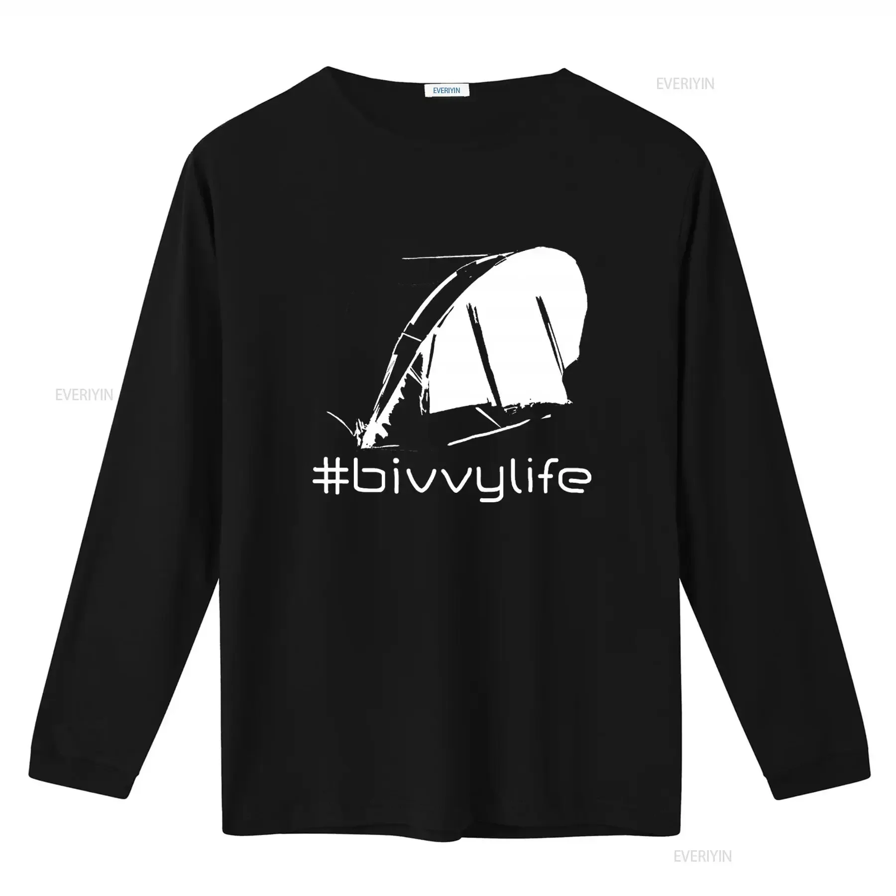 Mens Carp Bivvylife Design T Shirt Hip Hop Streetwear Fishing Camping Outdoor vintage Washed Slightly graphic fashion