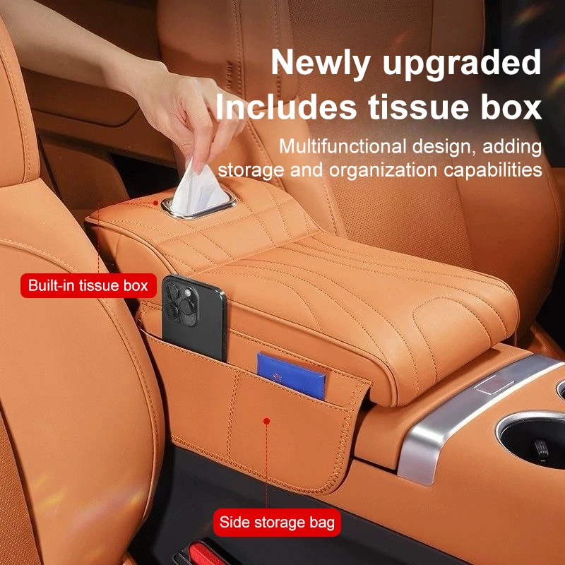 For BYD Fangchengbao Fang Cheng Bao 8 Leopard 8 2024 2025 2026 Car Armrest Box Height Pad Leather Protective Cover Accessories