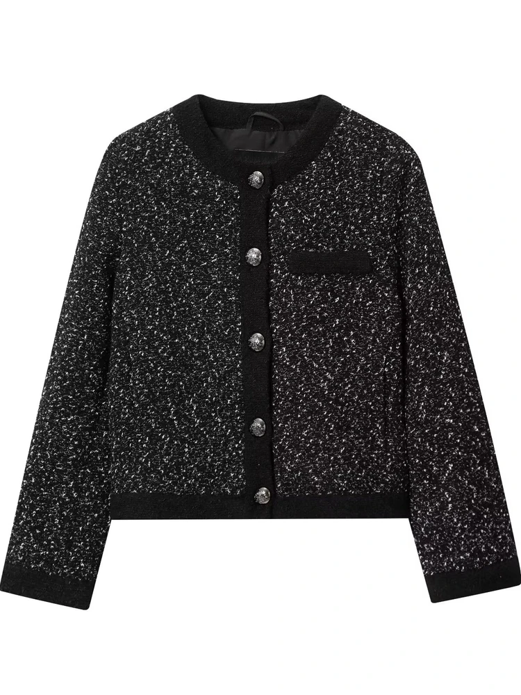 

Spring 2026 New Sle Texture Sensation Single Button Ladies Coat Ele Versatile Commute Sle Long Sve round Ne or...