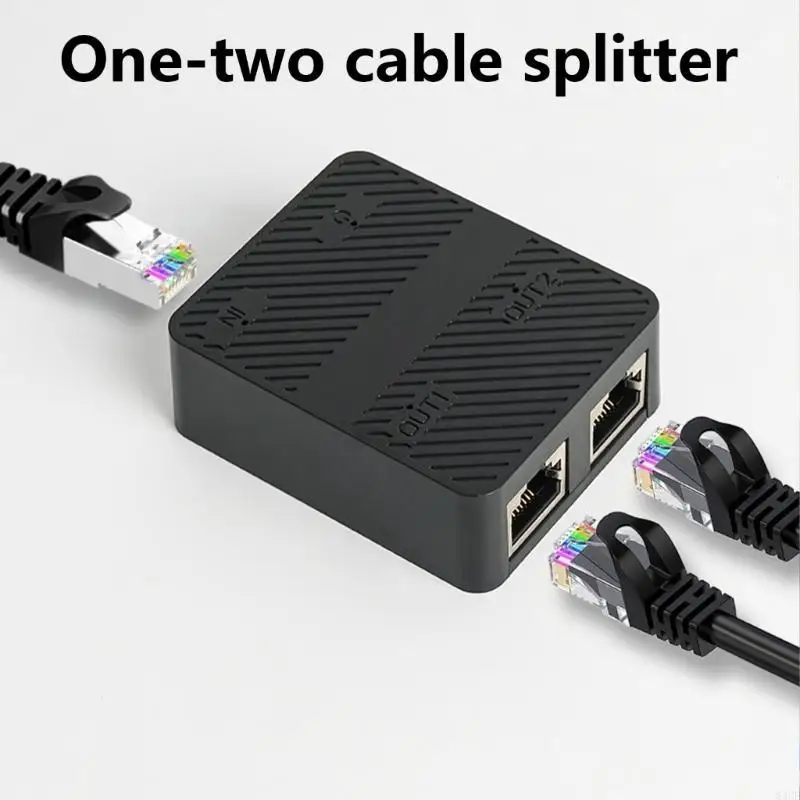 Hoge snelheden gigabit ethernet splitter -adapter voor computernetwerken 1 tot 2 manier 83ce