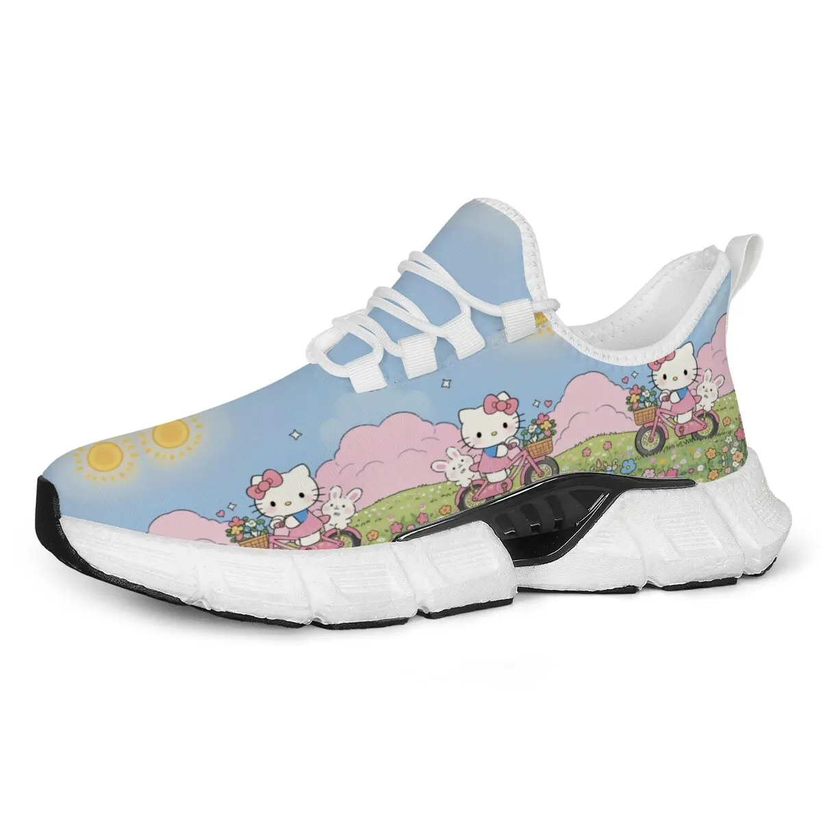 ديزني Kawaii مرحبا كيتي طباعة أحذية رياضية النساء الراحة أحذية تنس الرجال تشغيل التدريب الرياضي أحذية للمشي للجنسين #1