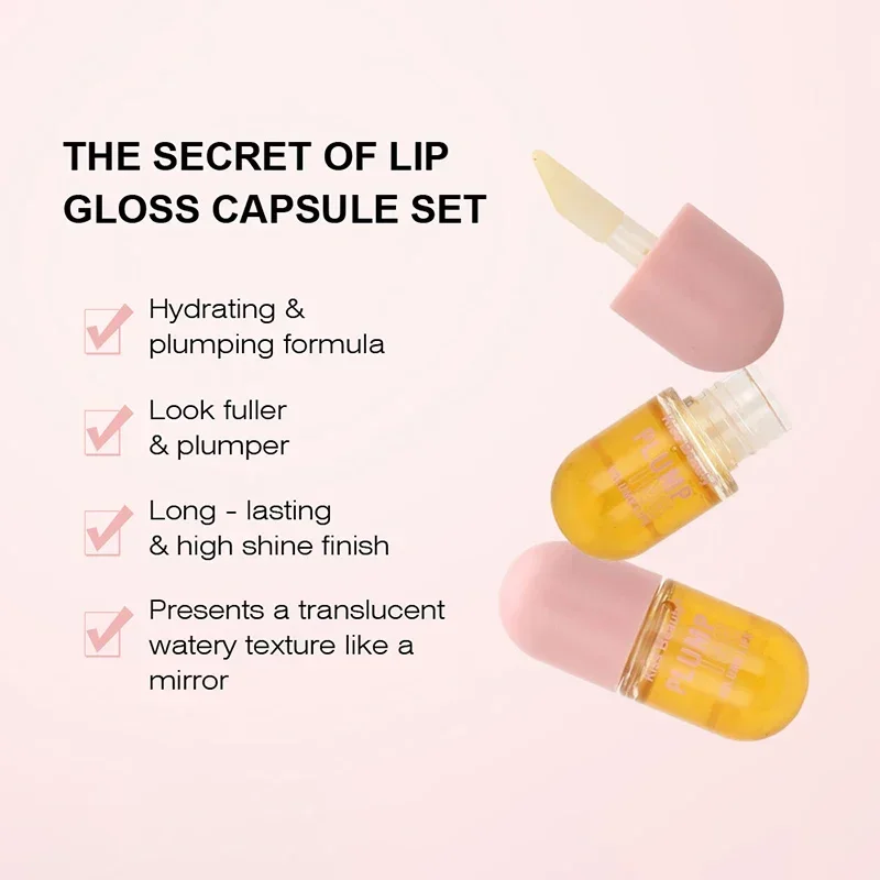 Langlebiges, pralleres Lippenöl, sofortiges Volumenverstärker-Lippenserum, Kollagen-Lippenvolumen, Lipgloss, sexy kosmetisches Volumen erhöht