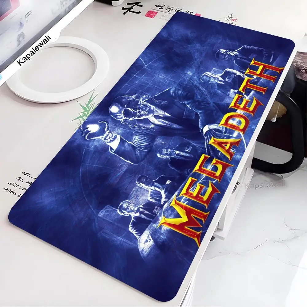 Rock Megadeth Music Mouse Pad Large Accessories Kawaii 900x400mm Desk Mats Carpet Anti-slip Laptop Soft Mice