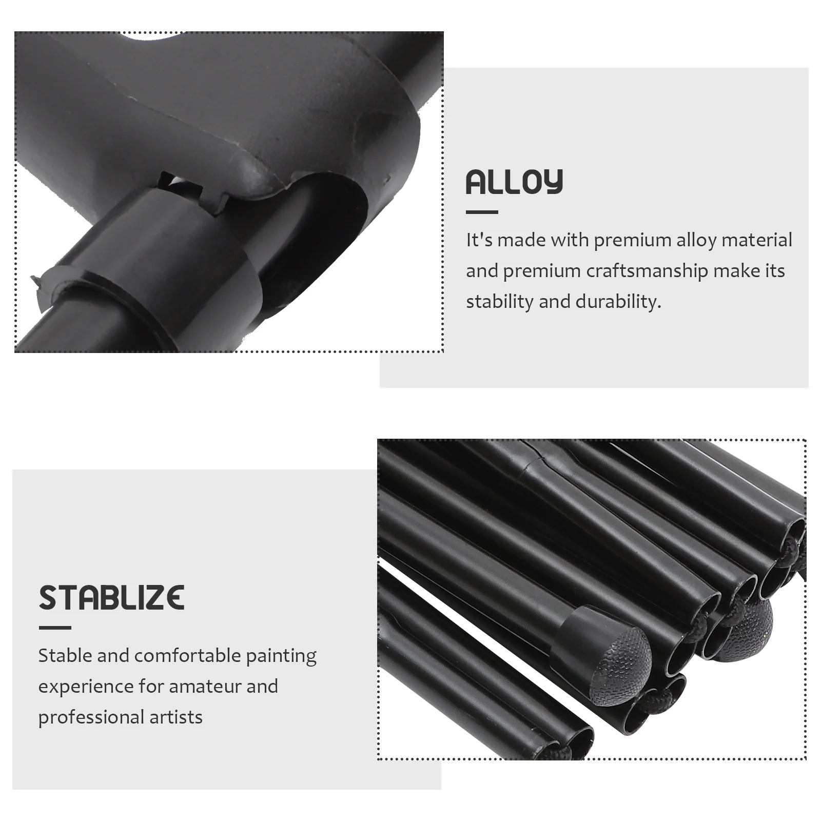 حامل ثلاثي القوائم قابل للطي بارتفاع قابل للتعديل مصنوع من خليط معدني حامل لوحة رسم محمول رف عرض فني للفصول الدراسية في الهواء الطلق رسم #5