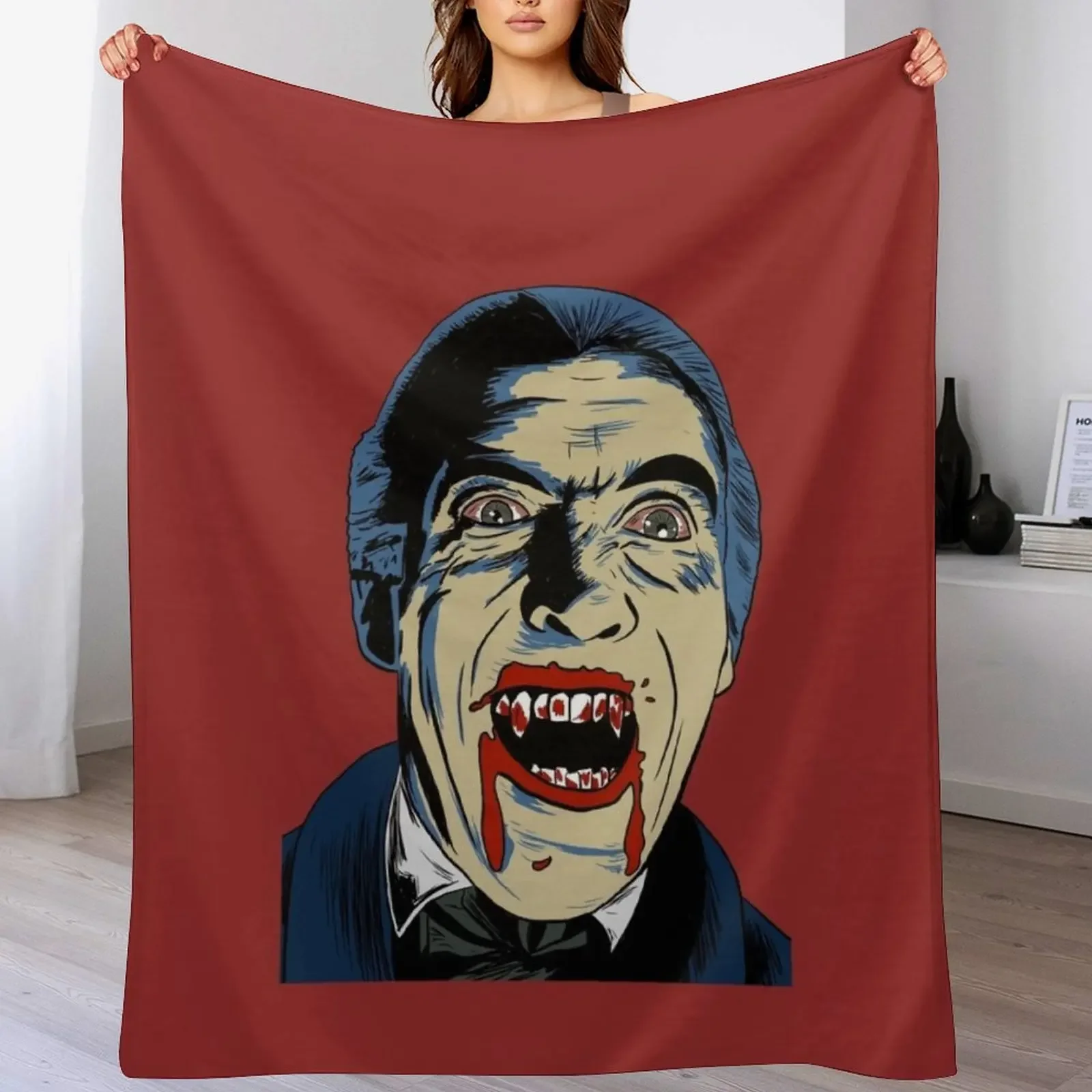 

Dracula - Christopher Lee Throw Blanket Fluffy Cozy Throw Blanket for Home Decor