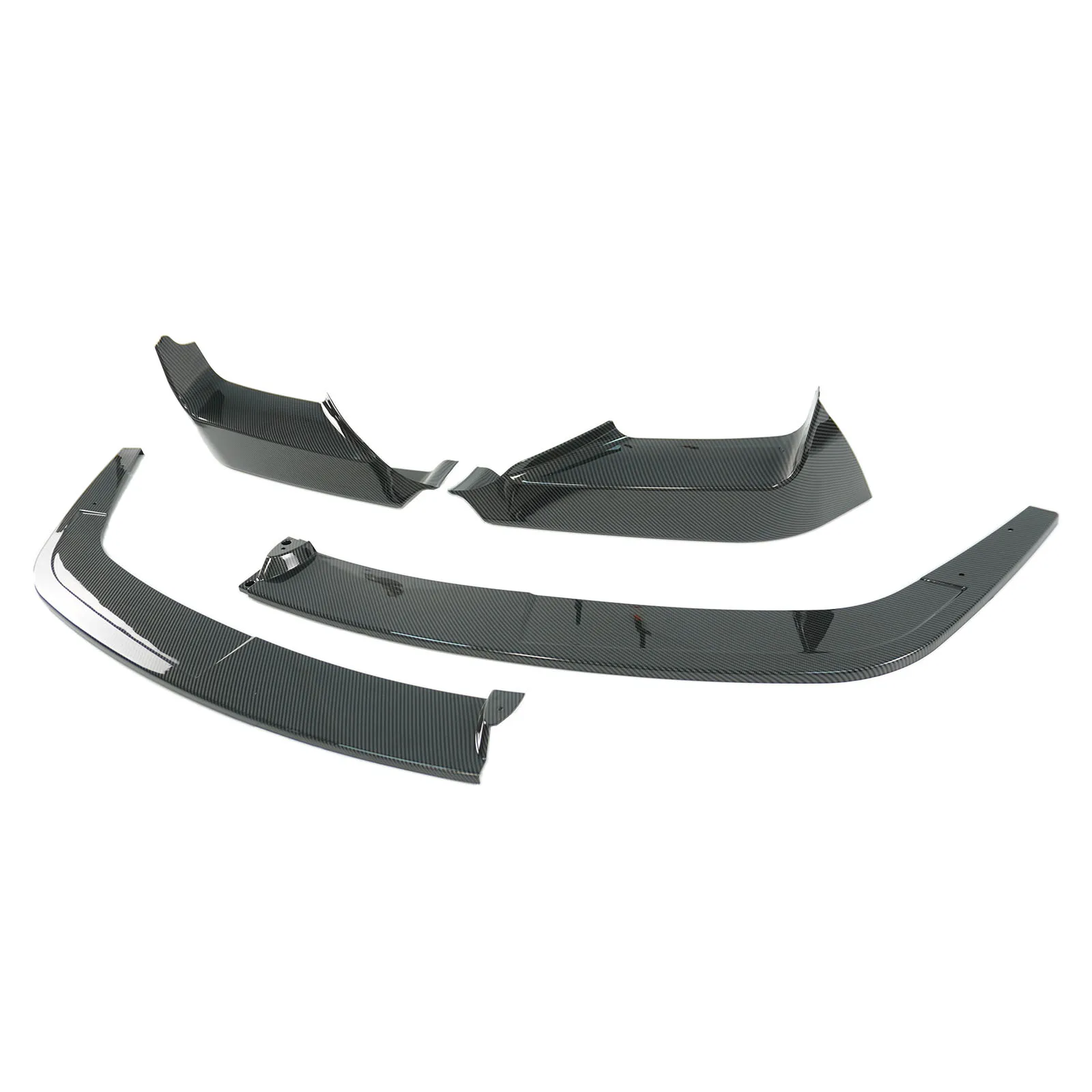 

Suitable for BMW F06 F12 F13 640i 650i M-Sport 2012-2018 Front Bumper Lip Splitter Glossy Black Carbon Fiber Style 4PCS Car