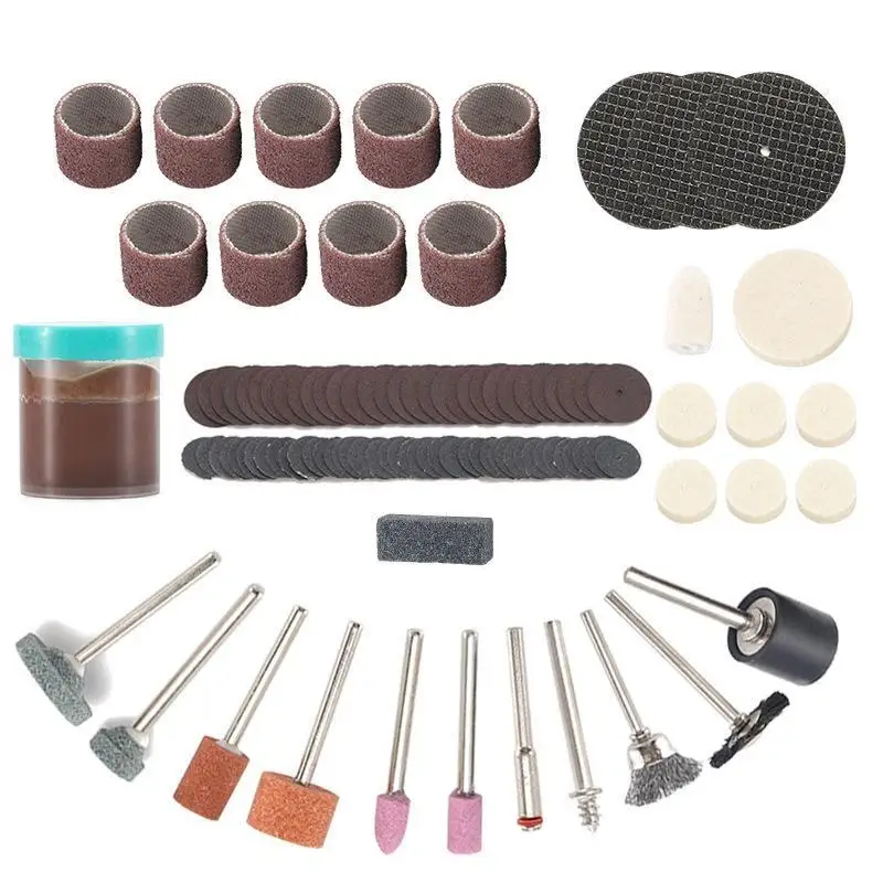 105PCS Abrasive Rotary Tool Accessories Set Electric Mini Drill Bit Kit Sanding Polishing Cutting Engraving Heads