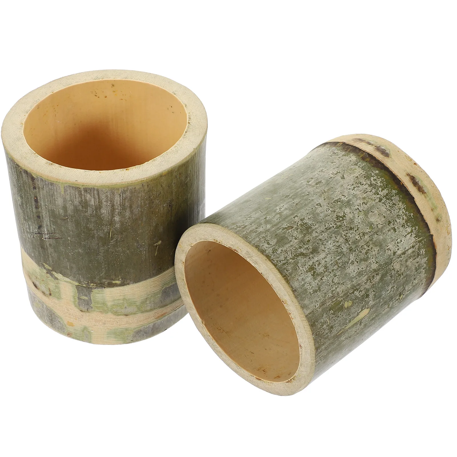 

2Pcs Bamboo Pen Holder Cylinder Cup Office Desk Accessories Large Capacity Pencil Container Practical Sundries ganizer Modern