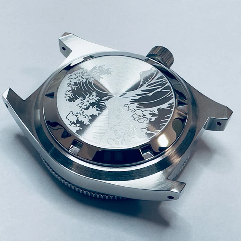 Solid 40mm Stainless Steel 62Mas Watch Case Bubble Sapphire Ceramic Bezel 200m Water Resistant Fit For NH35/36 Movement