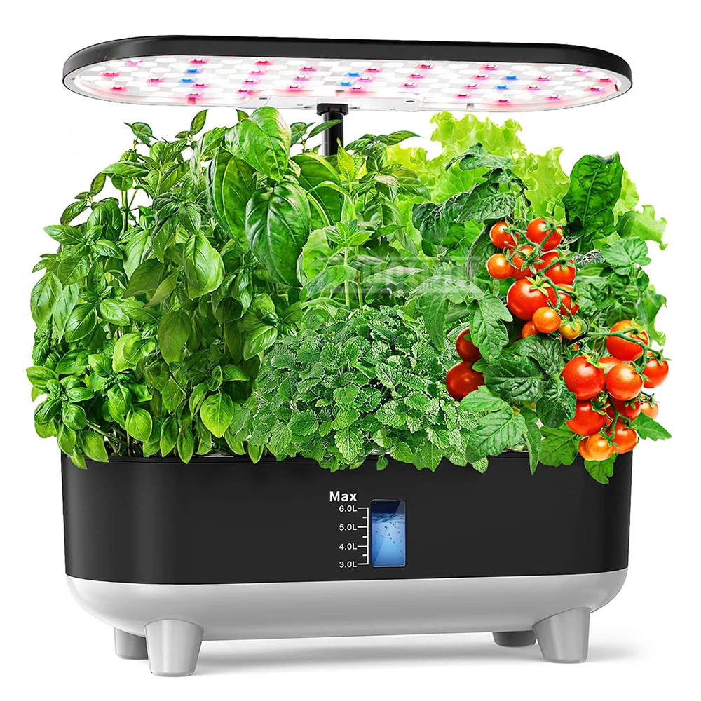 Máquina de plantar interior inteligente, macetero hidropónico sin suelo con soporte de luz de relleno, sistema de cultivo hidropónico