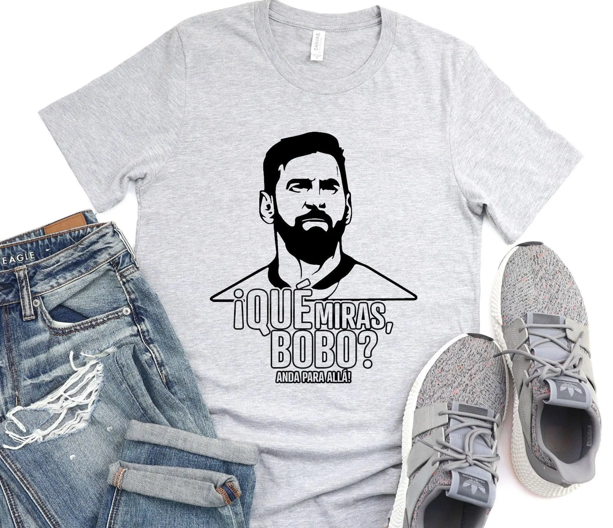 Unisex Que Miras Bobo Messi Graphic T Shirt Famous Football Quote Print Cotton Short Sleeve Argentina Fan Streetwear Tee