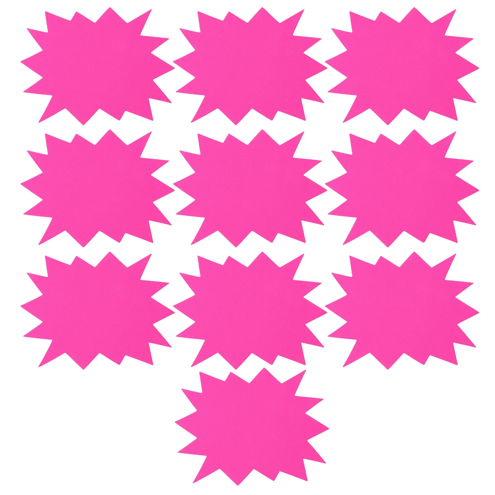 

30Pcs Explosion Shape Sale Tags Bright Fluorescent Paper Price Labels for Retail Stores Garage Sales Fundraising Commerce