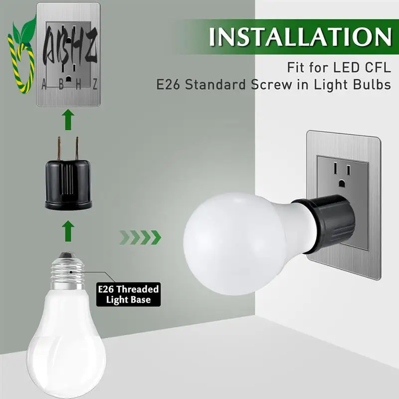 

Адаптер розетки ABHZ на розетку. Подключаемая розетка для освещения. Преобразуйте розетку на цоколь лампочки. Поляризованная вилка стандарта США.