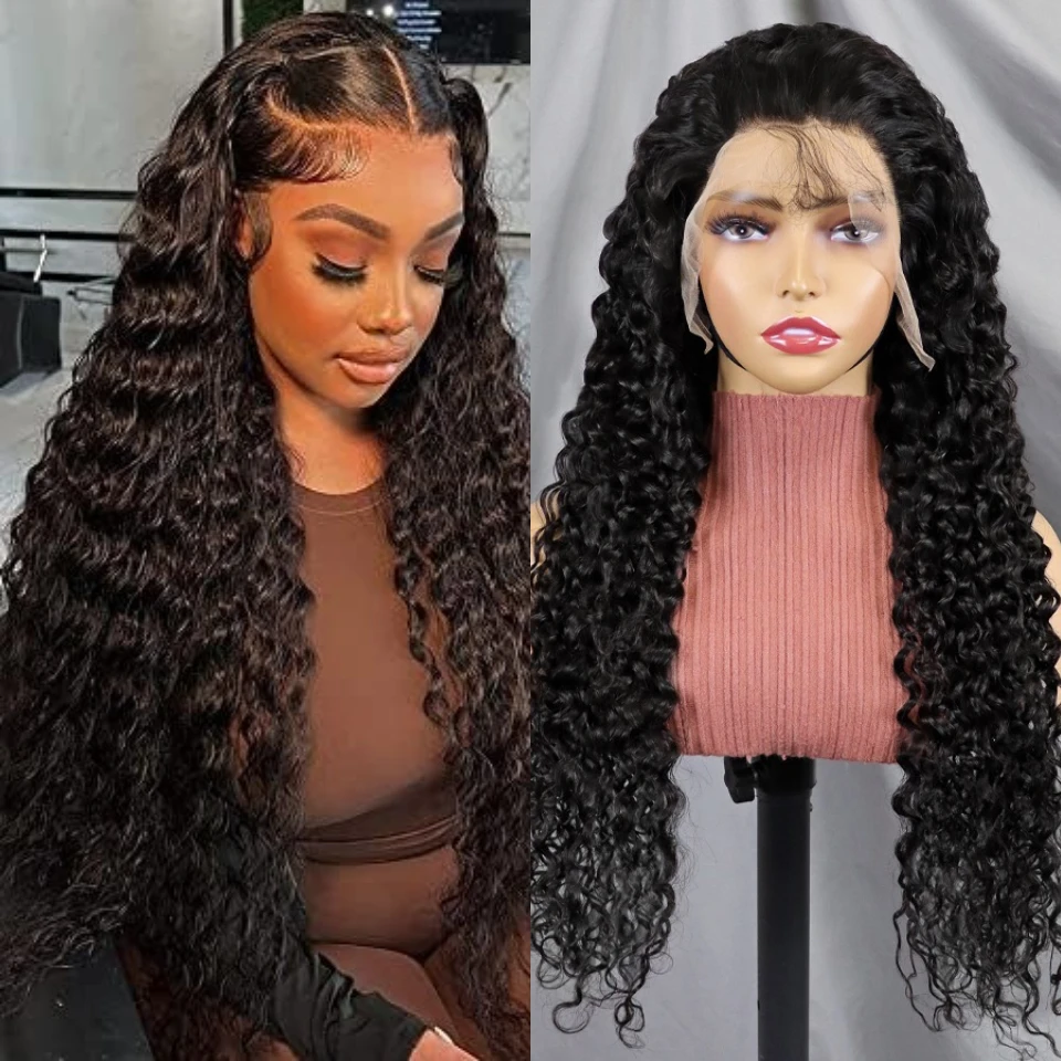 

Deep Wave Lace Front Human Hair Wigs 13x4 Lace Frontal Wigs 30 inch Brazilian Remy Hair Lace Wig For Black Women 200% Density