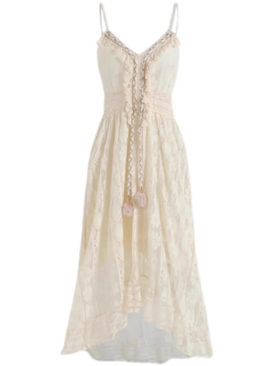 

Plus Size n Sle Vaion Dr Women's Loose Fit Long Sve V-Ne Midi Skirt Boho Ethnic Wind Retro One-Piece Summer Tour