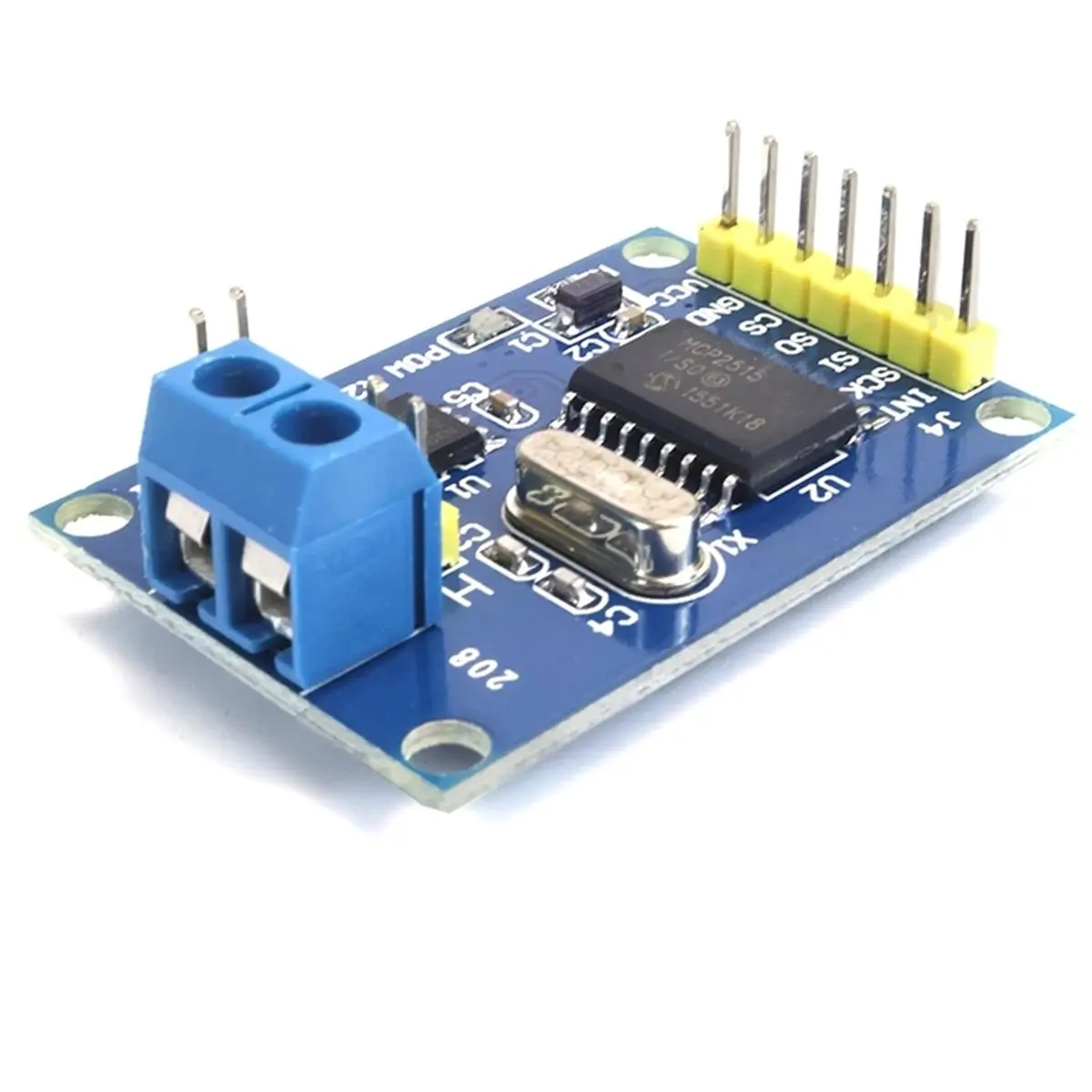 5pcs MCP2515 CAN Bus Module TJA1050 SPI Interface for RPi STM32 Industrial Control Automotive Diagnostics OBD2 Car