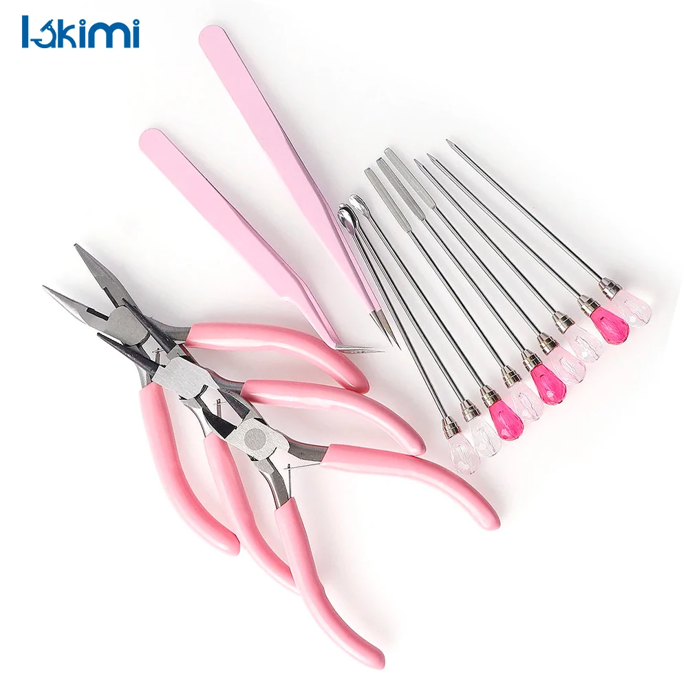 

Stainless Steel Needle Nose Pliers Tweezers Jewelry Making Cutting Wire Needle Spoon DIY Crafts Handmade Tool Set LK-AA03