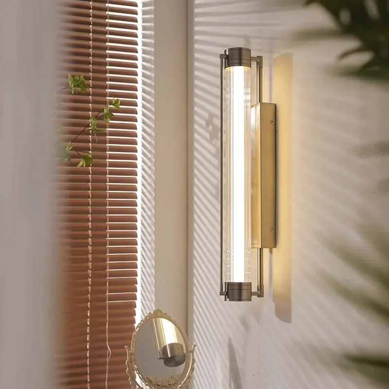 Bauhaus simple bedroom bedside wall lamp antique designer hotel homestay bathroom corridor mirror