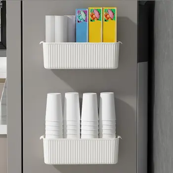WORTHBUY קיר רכוב ללא אגרוף דביק אחסון מתלה מחזיק דלת ארון פלסטיק ארגונית מדף מטבח אביזרים 6 best sales מדפים דביקים - №3
