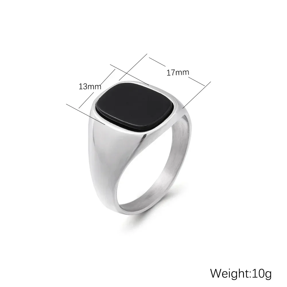 ZY Men\'s/Women High Quality 316LStainless steel Onyx Wedding Rings Classic Fashion Trend Jewelry Product