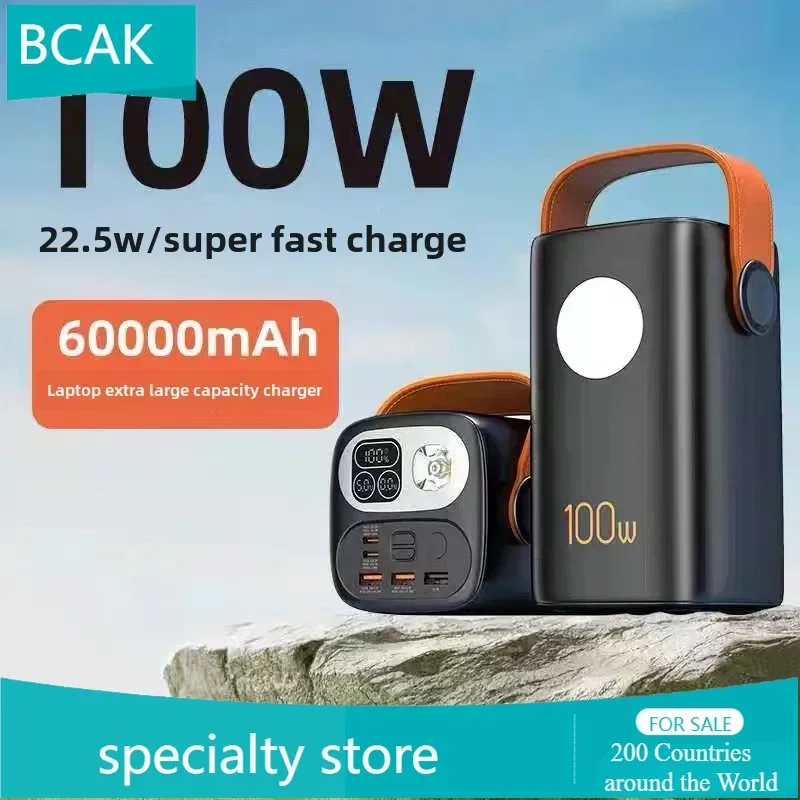 

Power Bank 60000 MAh 100W Super Fast Charging, Large Capacity Charging Laptop Flash Charging BCAK Mobile Power Supply 100000mAH
