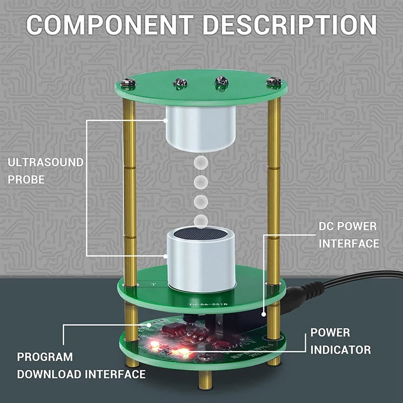 Levitator Welding DIY Kit, Ultrasonic Suspension Standing Wave Controller DIY Learning Kit For Experiment,US Plug