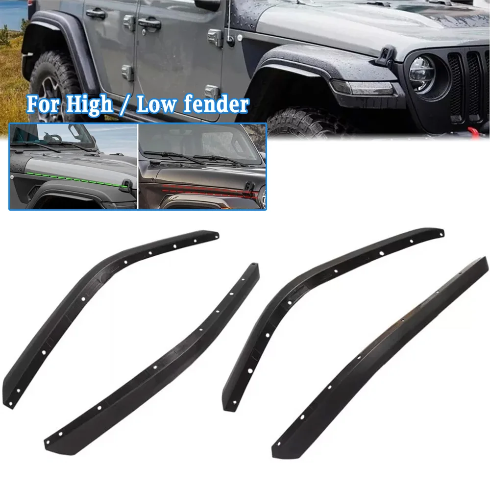 For Jeep Wrangler JL 2/4 Door 2018-2023 Front & Rear Fender Flares Extension Set Mudguard Splash Protective Guards