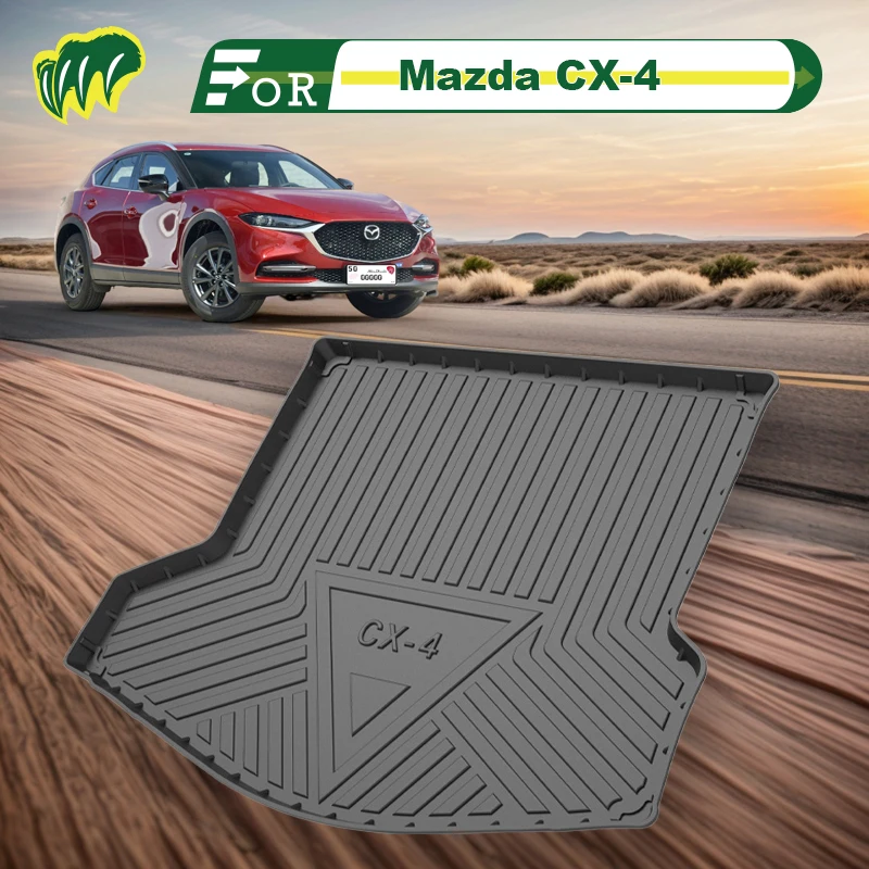 

For Mazda CX-4 17 18 2019 2020 2016-2021 Custom Fit Car Trunk Mat All Season Cargo Mat 3D Shaped Laser Measured Trunk Liners