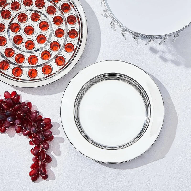 

RM-Silver Communion Communion Plates Polished Church Supplies Ware Sets Plate Church Supplies Set