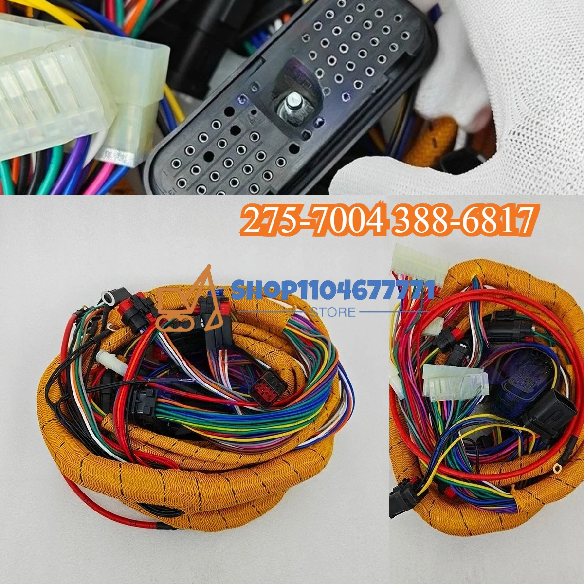 320D 320DL 323DL E320D E323DL New Platform Wiring Harness for Excavator Wire Harness Cable 275-7004 388-6817 2757004 3886817