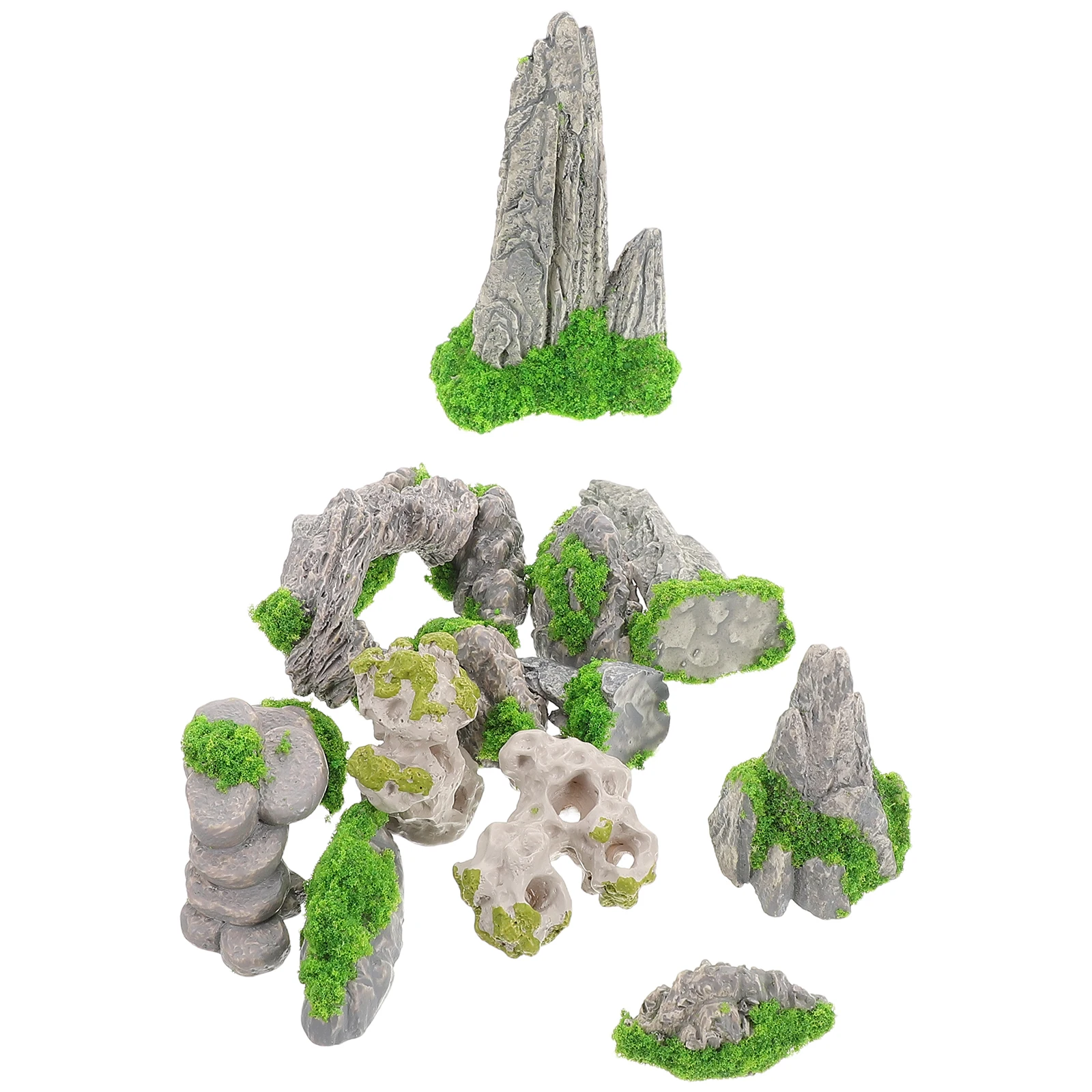 

14Pcs Miniature Landscape Accessories DIY Resin Garden Ornaments Creative Bonsai Flower Pot Decoration Indoor Outdoor