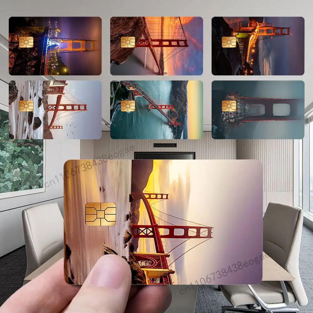

USA Golden Gate Bridge Decorative Credit Card Skin Protection Card Stickers Creative Credit Debit Card Stickers