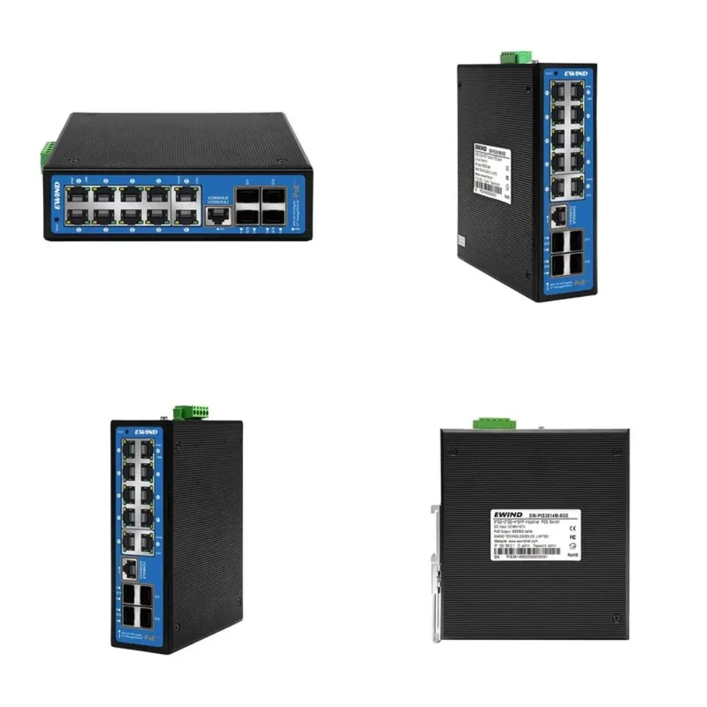 industrial-grade L2+ managed PoE switch, 1000Mbps metal enterprise-grade managed Ethernet PoE switch, suitable for CCTV/IP