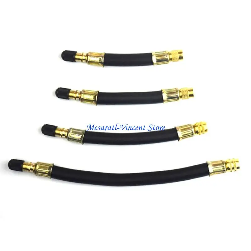 

A70F Heavy Duty Rubber Valves Extender Adapter 110mm-200mm With Gold Brass Connector Suitable For Motorcycle Racings Bicycles