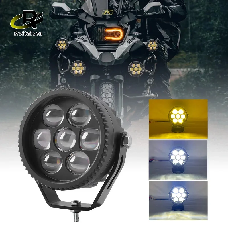 

4D 70W LED Work Light Spotlight Fog lights Driving Lamp for Motorcycle SUV ATV UTV Truck for BMW R1200GS R1250GS F800 F850 F900