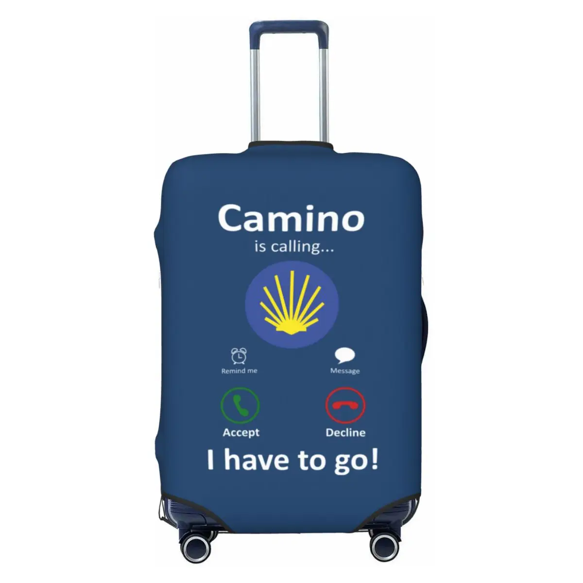 

Custom Buen Camino De Santiago Luggage Cover Protector Cute Travel Suitcase Covers for 18-32 Inch