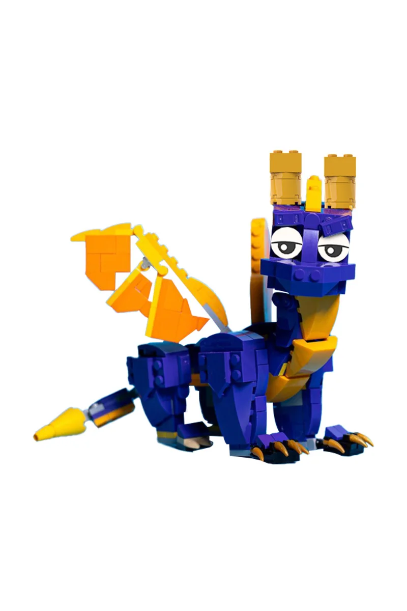 

MOC Spy the Dragon Building Blocks Model Popular Games Little Dragon Reignited Spyro Bricks Assembly Toys Kids Birthday Gifts