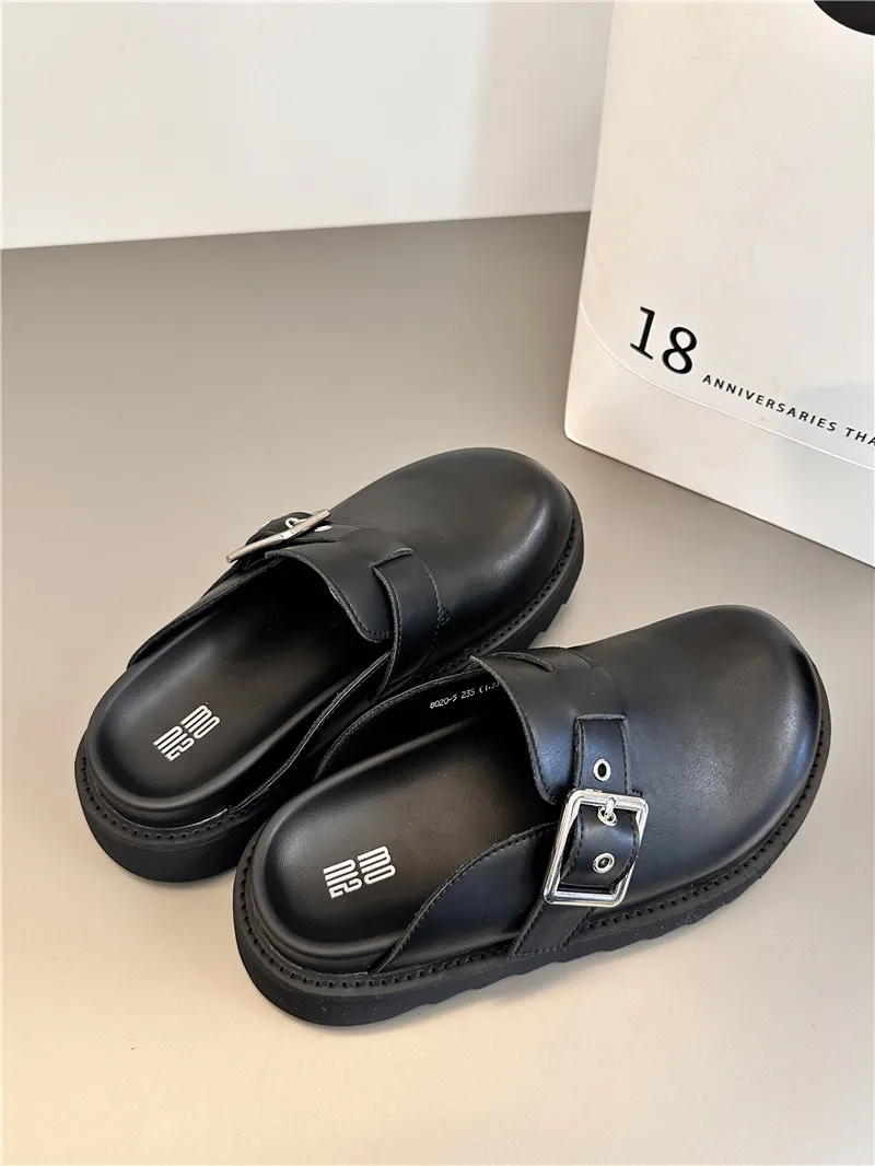Cork Footbed Clogs For Women PU Leather Mules Comfort Potato Shoes With Arch Support Indoor Outdoor Flat Sldes Outwear Sandals