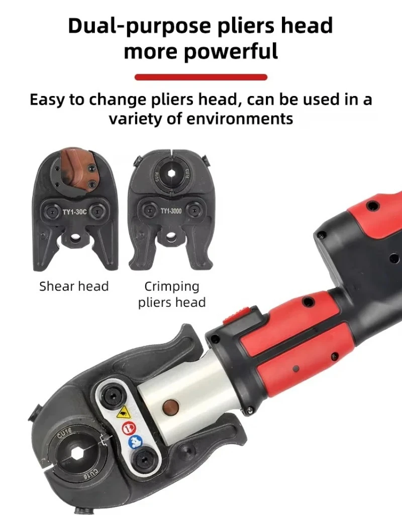 

Multi-functional Portable Electric Hydraulic Crimping Cutting Tool 40mm Stroke 32KN Force 18V