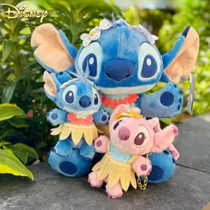 即日❣️上海ディズニー　サマー　スティッチ&エンジェル　ぬいぐるみ　キーチェーン 上海ディズニー スティッチ ぬいぐるみキーチェーン エンジェル