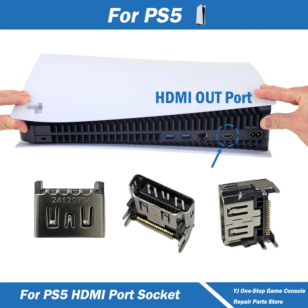 

20PCS New Replacement HDMI Port Socket For Sony PS5 Host Repair Parts Interface Connector HDMI Interface Connector Socket