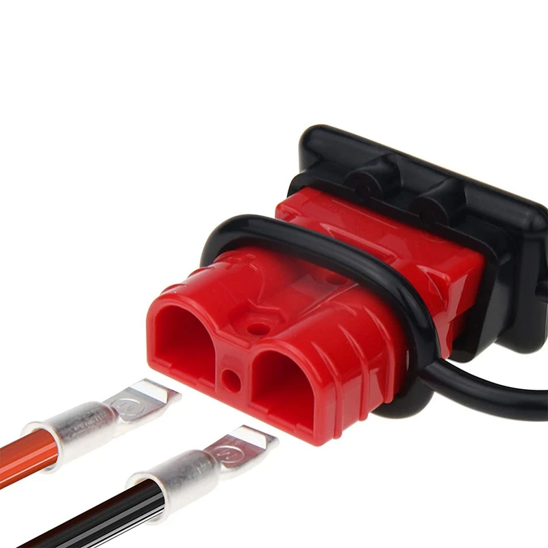 2Pcs 6-10 Gauge Battery Quick Connector/Disconnect 50A 12-36V Battery Jumper Cable Plug Connector Kit Battery Quick Plug