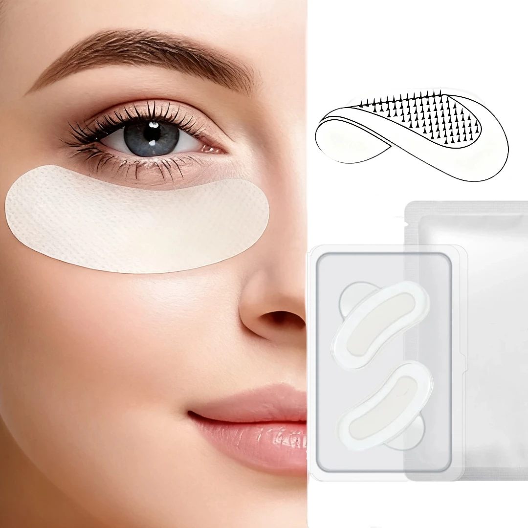 6 pezzi/3 paia di cerotti per micro-ago all'acido ialuronico, cerotti per il viso con dermoabrasione - Lunghezza ago 0,3 mm