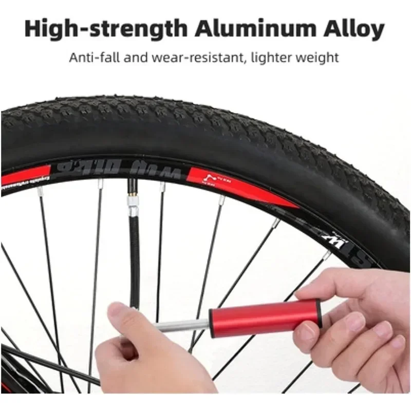 Portable Air Pump Pump Mini High Pressure Hand Pump Bike Pump Tire Air Inflator Valve for Road Bikes Mountain Bikes Basketball