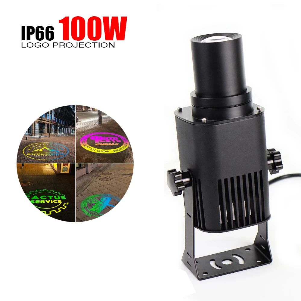 

100w Outdoor Waterproof Advertising Gobo Projector Light Ip65 Customize Logo Projector Floor Lamp Korea Kc Ce Certification