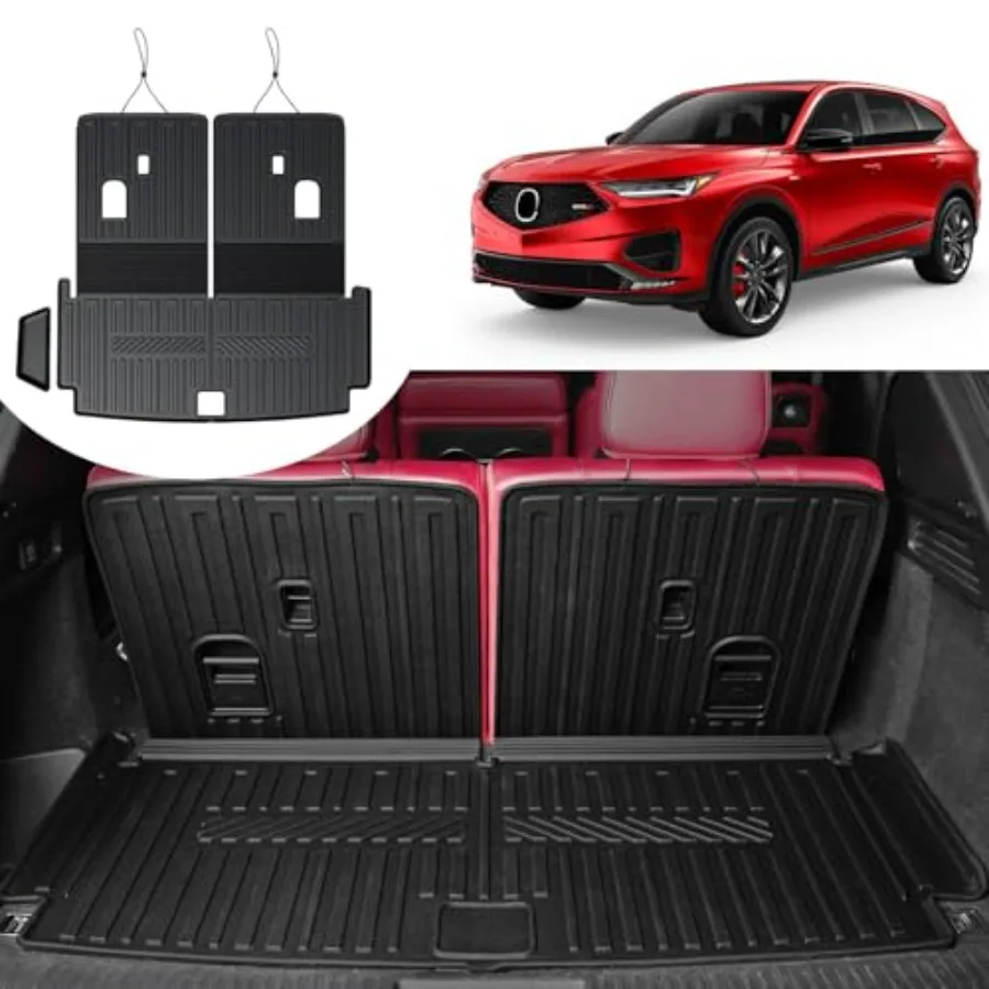 

Cargo Mat for 2022-2026 Acura MDX Accessories All Weather TPE Cargo Liner with Backrest Mat and Left Storage Mat for 2025 2026