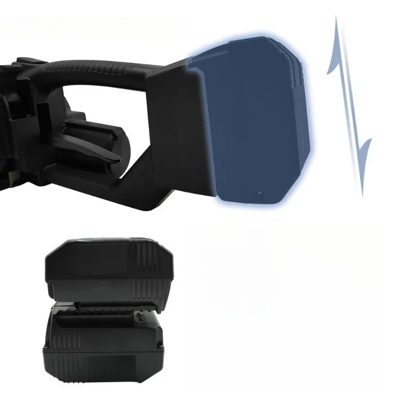 Battery powered bundling tool, handheld plastic logistics warehouse, packaged in cardboard boxes