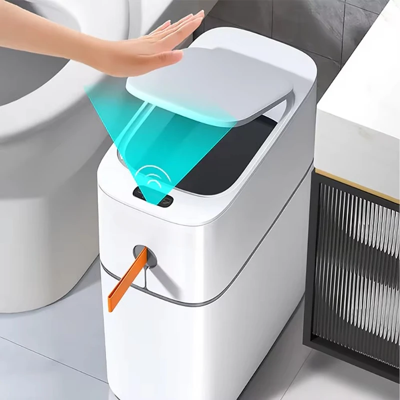 smart waste bins rectangular mini Induction trash bin can wastebin cool with sensor automatic garbage