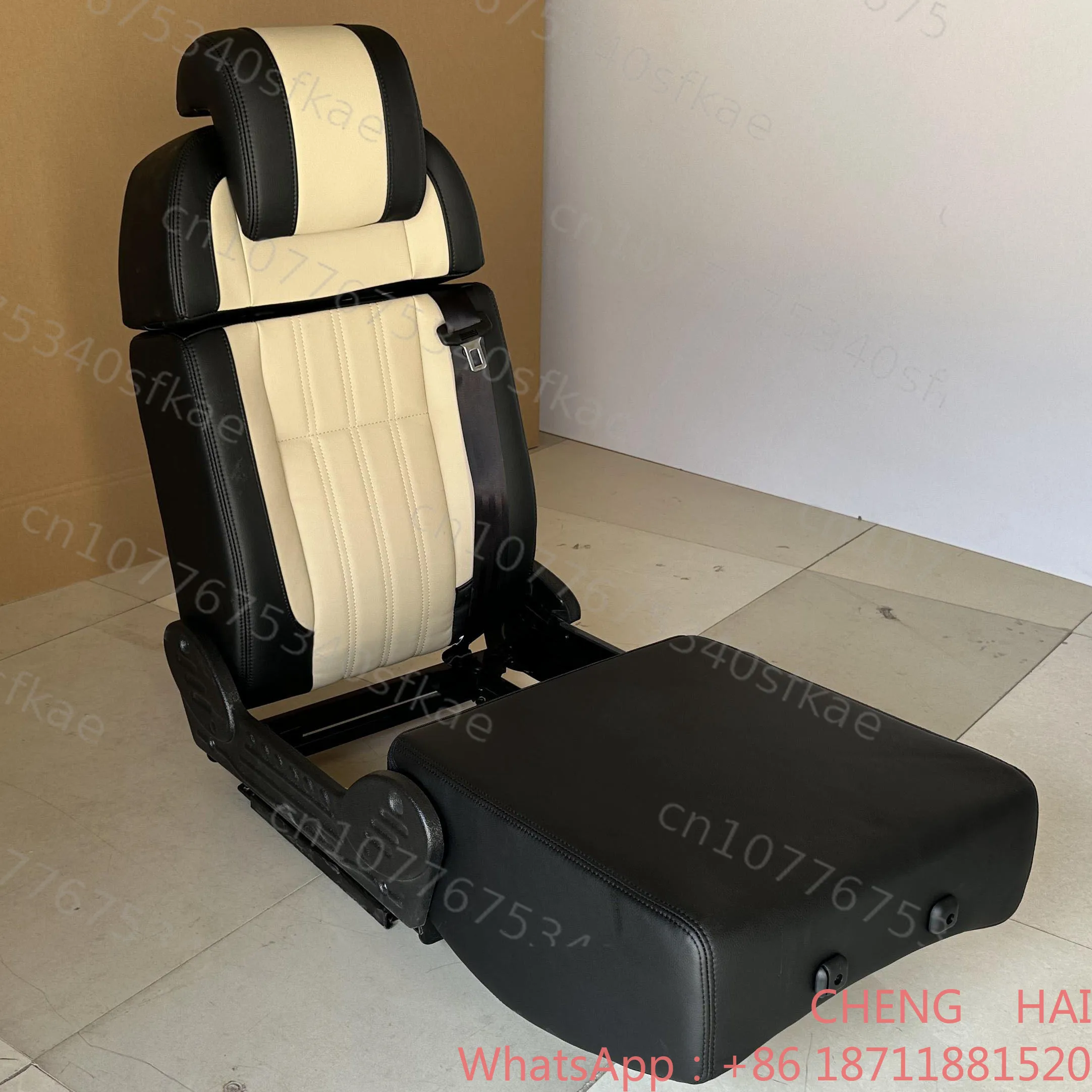 Customized Custom  Leather PU Cloth Foldable Campervan Seat Change Over RV  Seat with Unique Camper Van Bed Design